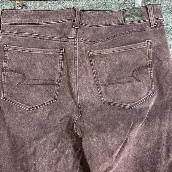 American Eagle Outfitters  Womens 14 High Rise Jegging Purple Cotton Stretch - Picture 8 of 9